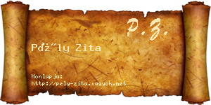 Pély Zita névjegykártya